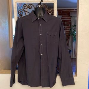 Ck Black Casual Dress Shirt Size XL slim fit Pre owned